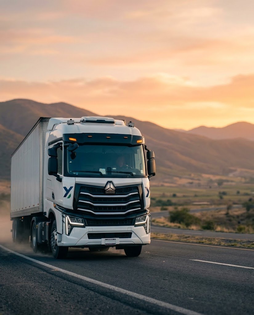 Tractocamión de la flota Yardex en carretera